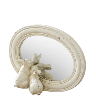 Bunnies Peeking Mirror