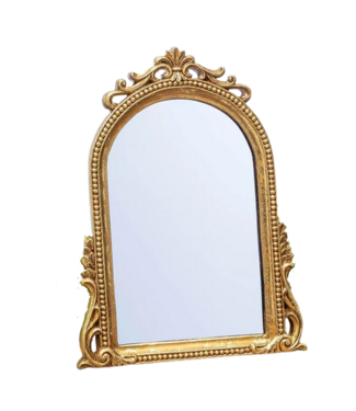 Arched Gold Leaf Table Mirror