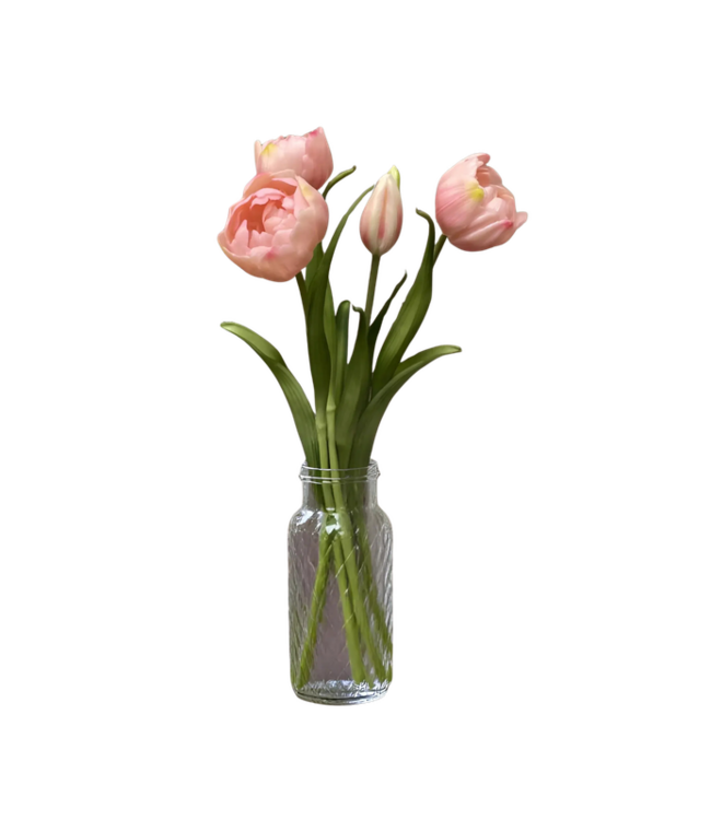 18" Fresh Touch Double Peony Tulip Bundle