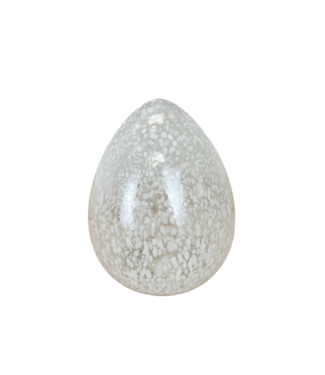 Speckled White Glass Egg