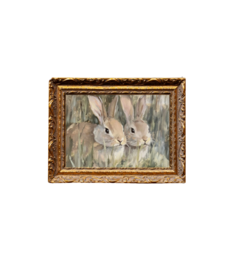 Spring Rabbits- French Brass Inspired 8X10