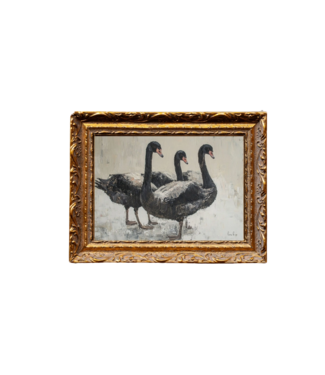 Black Swan- French Brass Inspired Gold Mould Frame 8X10
