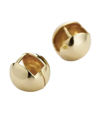 Ball Stud Hoop Earring