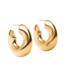Wave-Puffy Hoop Earrings