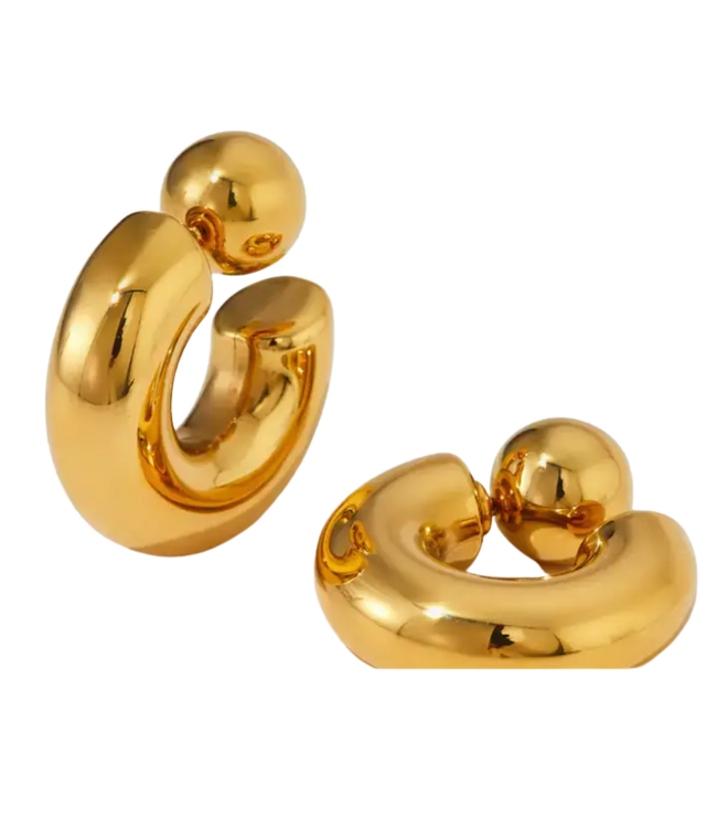 Puffy Thea O Hoop Earring