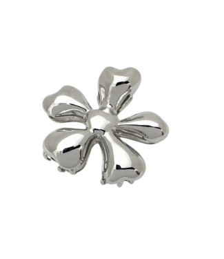 Gold flowe duckbill hairclip silver