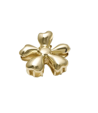 Gold flower duckbill hair clip gold