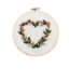 Embroidery Kit- Pink Floral Heart