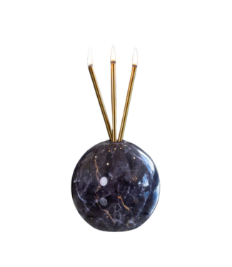 Everlasting Candle Co. Neva Charcoal Marble Vase