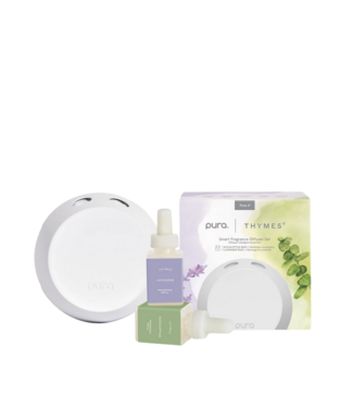 Thymes Pura Lavender & Eucalyptus Diffuser Kit