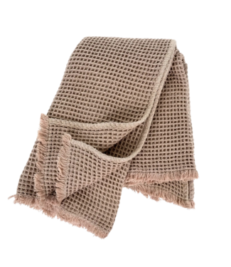 Indaba Blush Waffle Throw