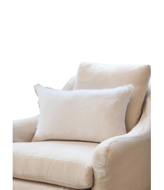 Indaba 16X24 Lina Linen Pillow, Ivory