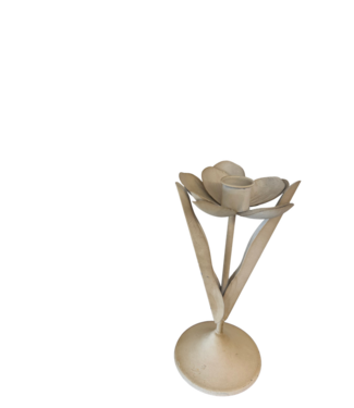 Indaba S Bloom Candleholder Creamy White