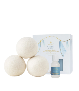 Thymes Washed Linen Dryer Balls & Fragrence Set