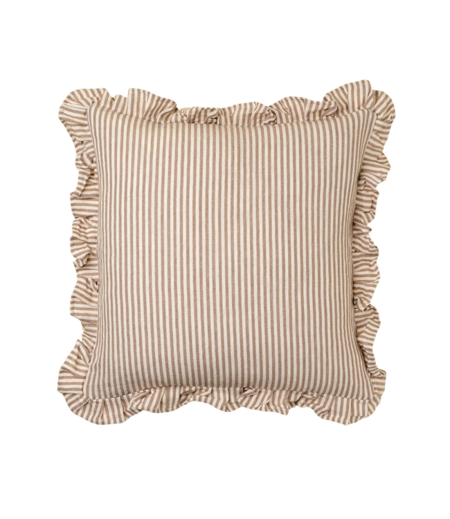 Indaba 20x20 Ruffle Thin Stripe Pillow