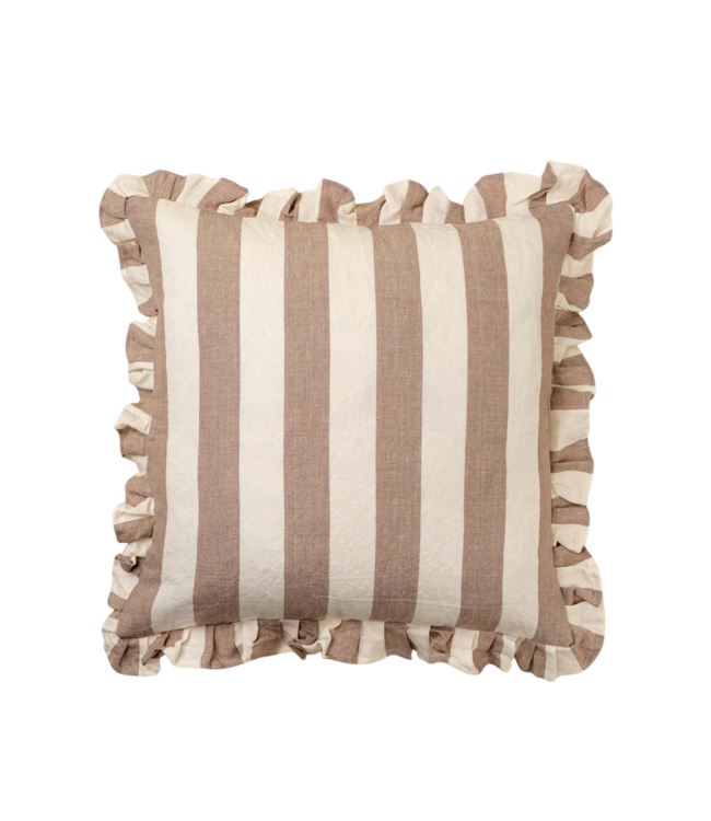 Indaba 20x20 Ruffle Thick Stripe Pillow