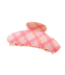Large Checker Oval Hair Claw Clip