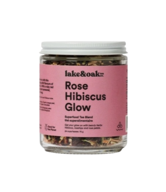 Lake & Oak Tea Co. Rose Hibiscus Glow - Superfood Tea Blend