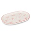 Oval Tray w/Bows-Ivory/Pnk-6x9.7"L