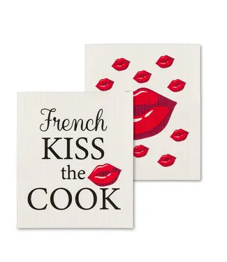 French Kiss The Cook- Dishcloth