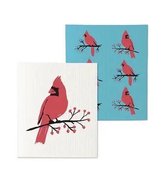 Red Bird- Dishcloth