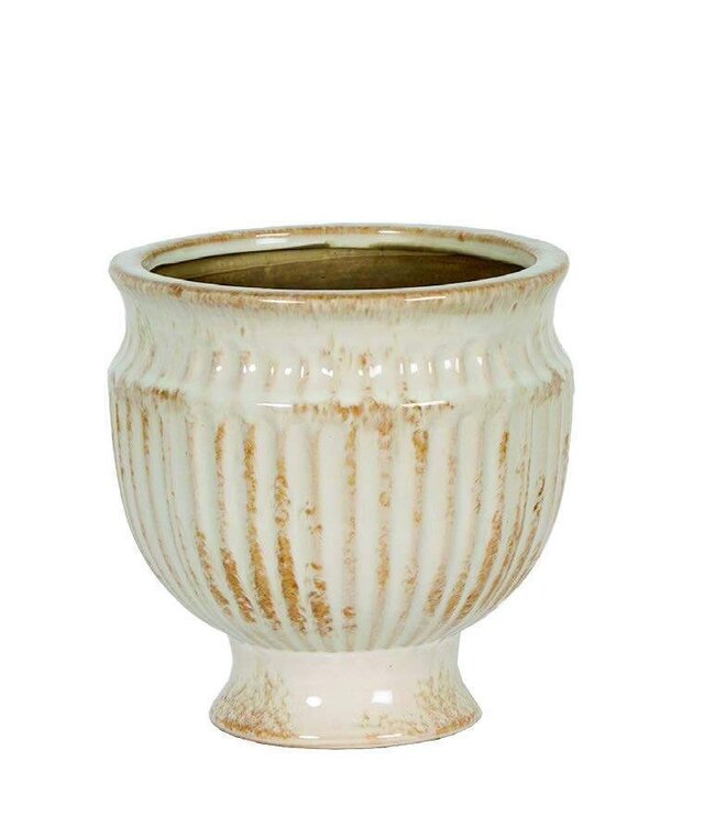 Antique Finish Ceramic Urn