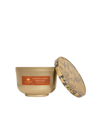 Thymes Pumpkin Laurel 6.5oz Universal tin candle