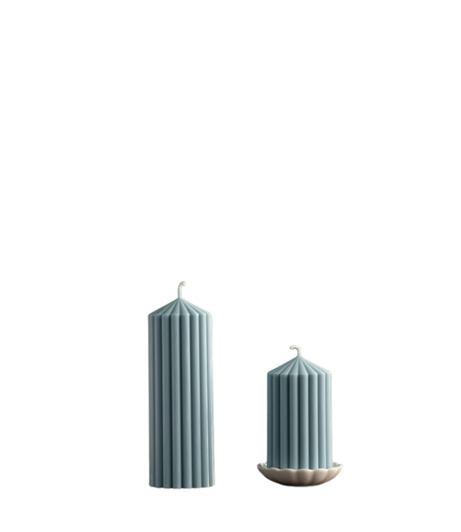 Ribbed Pillar Candles