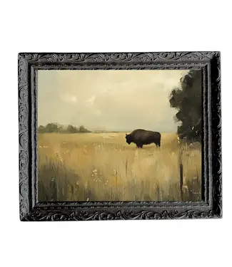 18x 22 Grazing Bison