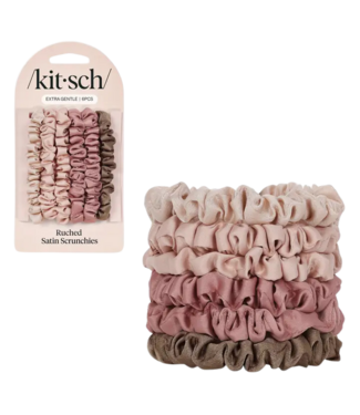 KITSCH Ultra Petite Satin Scrunchies 6pc