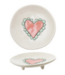 4" Round Hand-Painted Stoneware Footed Dish