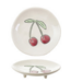 4" Round Hand-Painted Stoneware Footed Dish