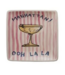 5"sq Stoneware Plate w Saying & Image