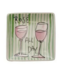 5"sq Stoneware Plate w Saying & Image