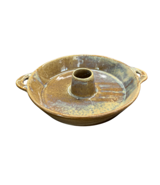 Stoneware Dish With Toothpick Holder