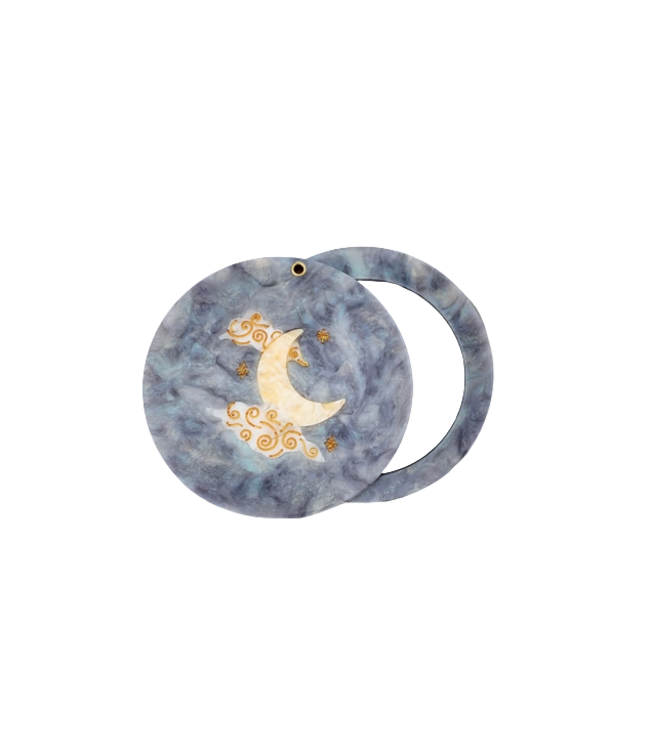 Solar Eclipse Handpainted Compact Mirror