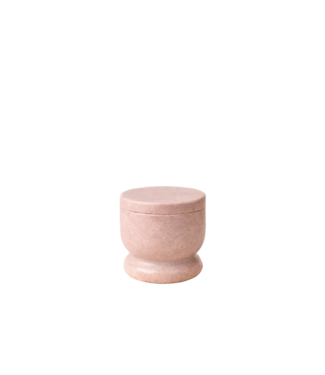 Pink Marble Lidded Salt Cellar