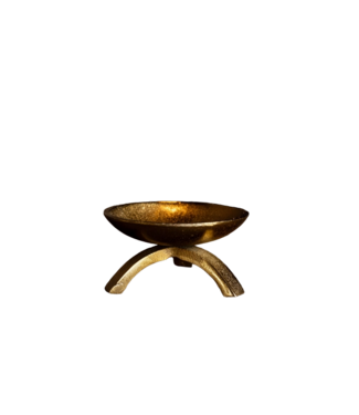 Brass Inspired Tripod Pillar Candle Holder