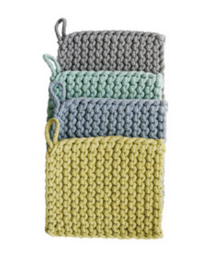 Square Cotton Crocheted Pot Holder