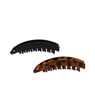KITSCH Banana Clip 2pc Black/Tort