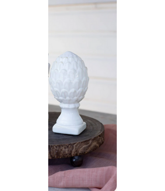 White Ceramic Artichoke S