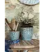 Pot With Blue Floral Pattern