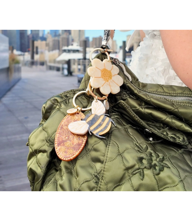 Solar Eclipse Handpainted Charm Keychain