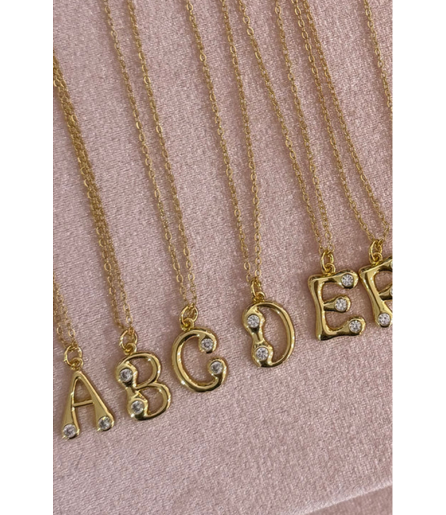 It-Girl Initial Necklace- GOLD