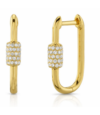 Belle Pave Carbiner Earrings