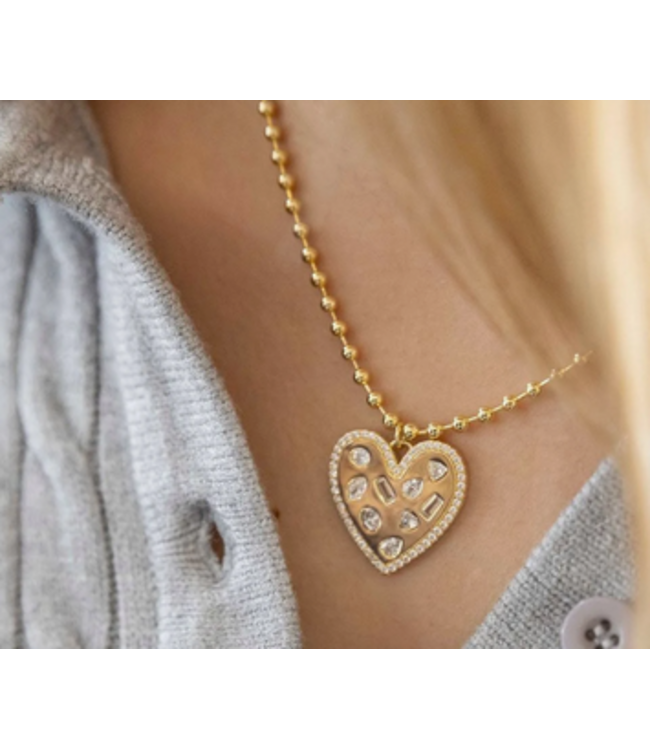 Crush Confetti Heart Necklace