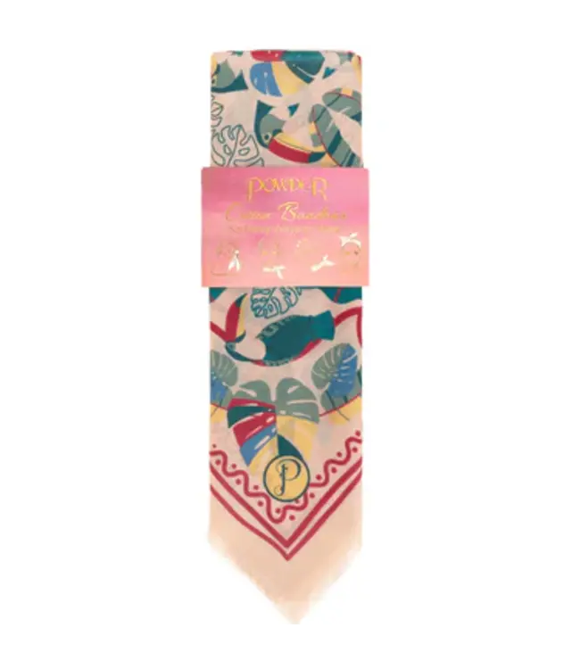Powder Tropical Toucan Cotton Bandana Scarf