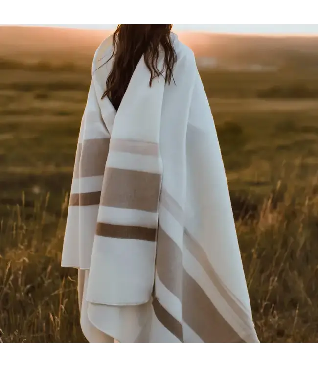 Modern Neutrals Large Alpaca Blanket