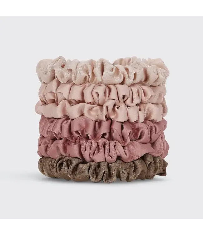 KITSCH Ultra Petite Satin Scrunchies 6pc