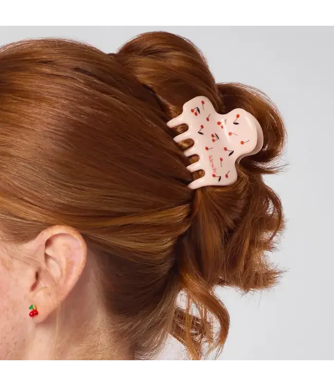 KITSCH Recycled Plastic Cherry Print Cloud Clip